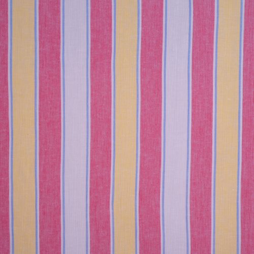 tissu CLEA rayé rouge-jaune-ivoire 123cm