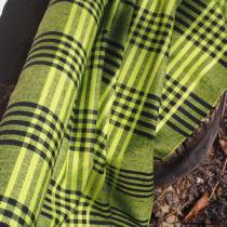 Tissu Prince de Galles noir citron vert
