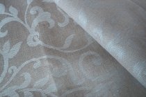 tissu GREGOIRE motif damassé lin  -180 cm