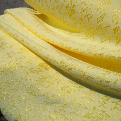 tissu jersey fleuri ton sur ton coloris poussin