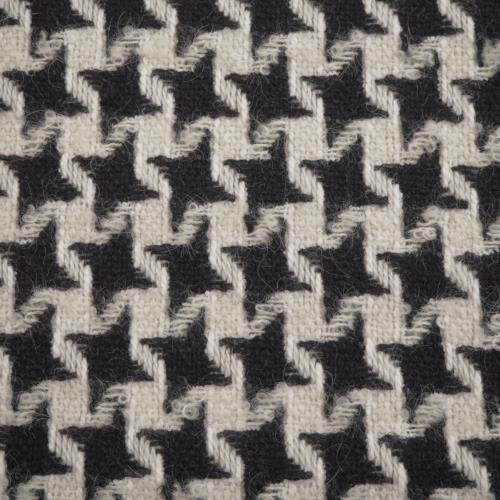 tissu ATHANASE pied de coq -noir -écru -150cm