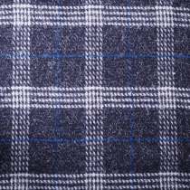 tissu lainage ALOÏSE grand écossais anthracite - bleu