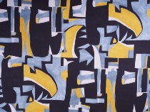 tissu DONATELLO jaune-glacier-noir-street Art