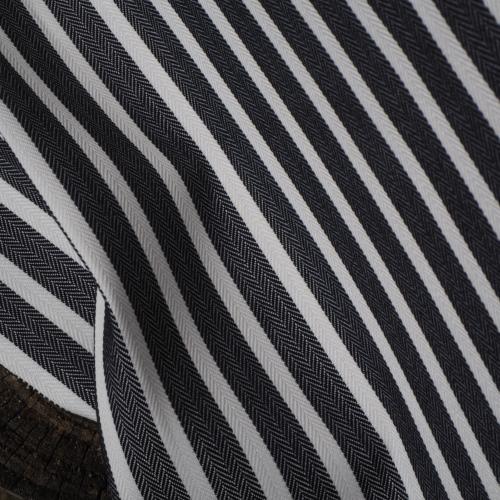 tissu d'extérieur rayé noir et blanc - 280cm