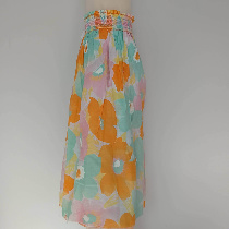 tissu à  smock fleuri -H:73cm-L: 75 cm-zone smockée