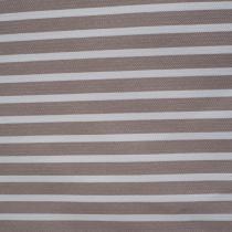 tissu d'extérieur rayé brun- blanc -280cm
