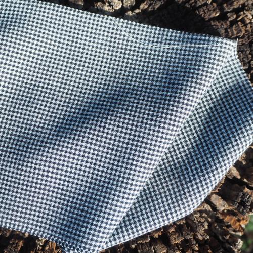 Tissu lainage petit pied de poule noir et blanc