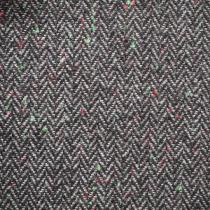 tissu CONSTANT lainage chevron noir anthracite 