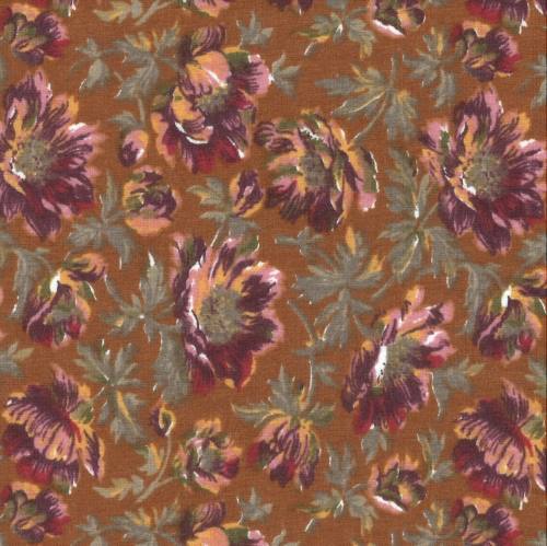 tissu  flanelle coton  ALIENOR fleurs