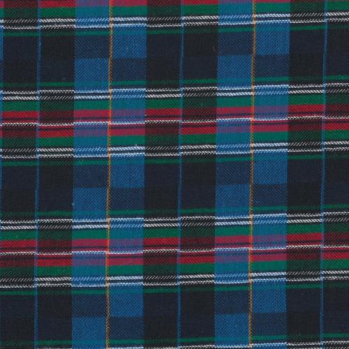 tissu flanelle carreaux écossais marine rouge vert 