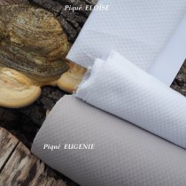 tissu ELOÏSE piqué coton polyester blanc 