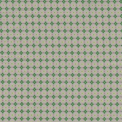 tissu GATIEN faux uni croix verte coton 142cm