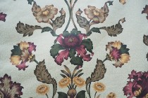 tissu grande indienne coloris d'automne fond or