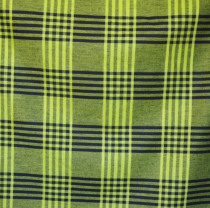 Tissu Prince de Galles noir citron vert