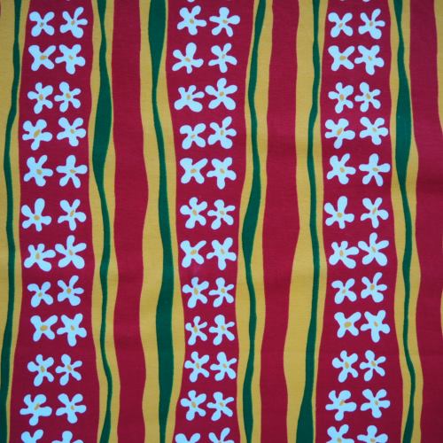 tissu jersey AMELINE guirlande rouge jaune