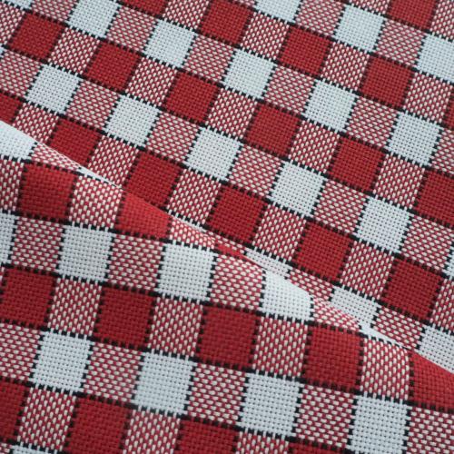 tissu Gabriel vichy rouge - blanc -nappage bistrot