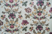 tissu grande indienne coloris d'automne fond or