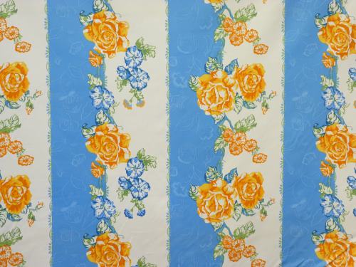 tissu SALOME fleurs sur rayures