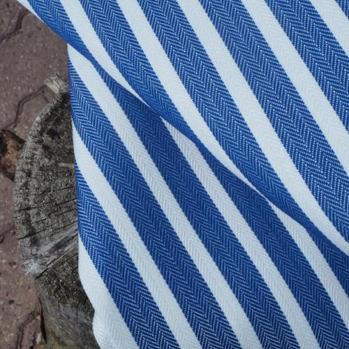 tissu d'extérieur rayé bleu-blanc  en 280cm