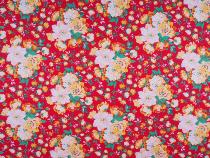 tissu EGLANTINE bouquets et boutons de fleurs
