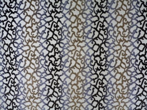 tissu ARABESQUE MINI velours fond ficelle