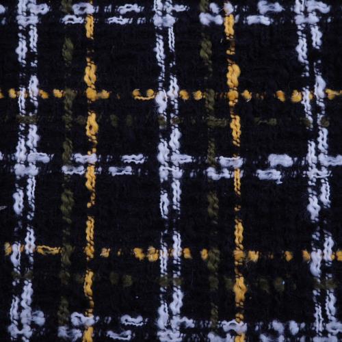 tissu ALEX écossais fond noir -chanel - 150cm 