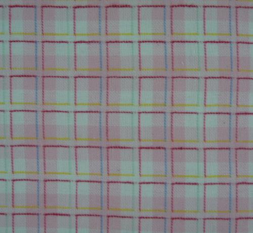 tissu flanelle  carreaux ECOSSAIS rose