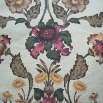 tissu grande indienne coloris d'automne fond or