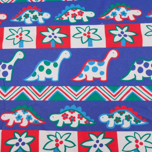tissu jersey coton DINOSAURES fond violet