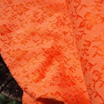 tissu jersey fleuri ton su ton mandarine