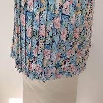tissu plissé fleuri Largeur: 65cm H:70 cm