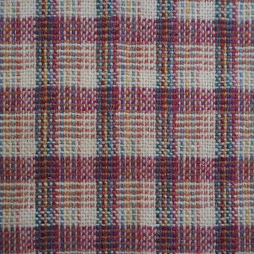tissu lainage ALICE écossais tendance cyclamen