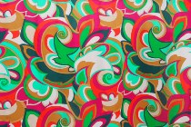 tissu ISAURE -dessin coloré - années 70