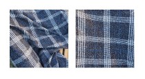 tissu lainage ALOÏSE grand écossais anthracite - bleu