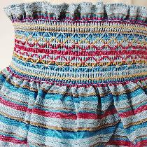 tissu à smocks - rayures -H: 58 cm L : 1m zone smockée